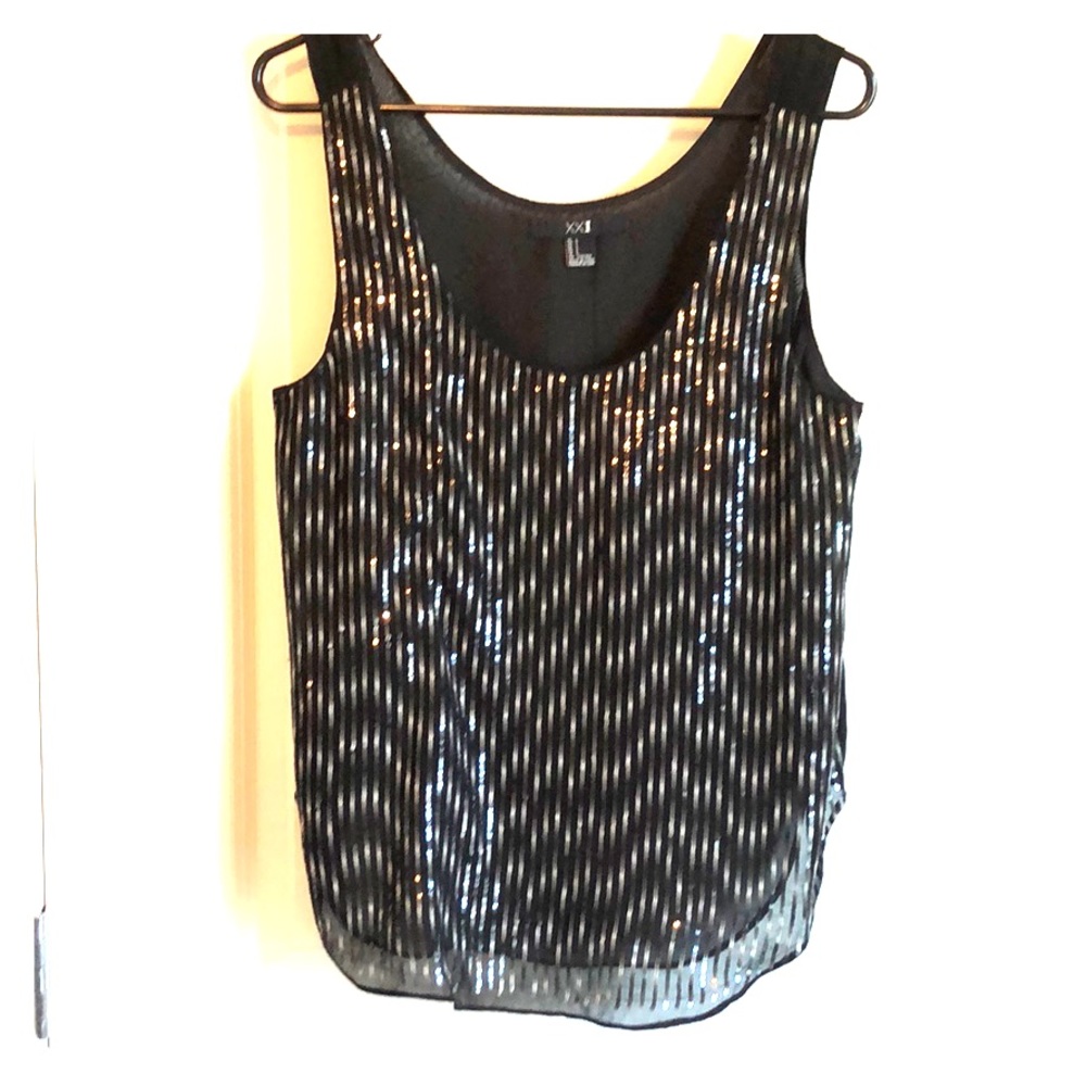 Black sequin blouse